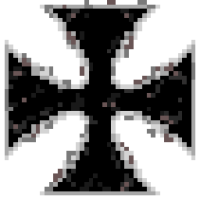 pixel art iron cross clean rusty decals